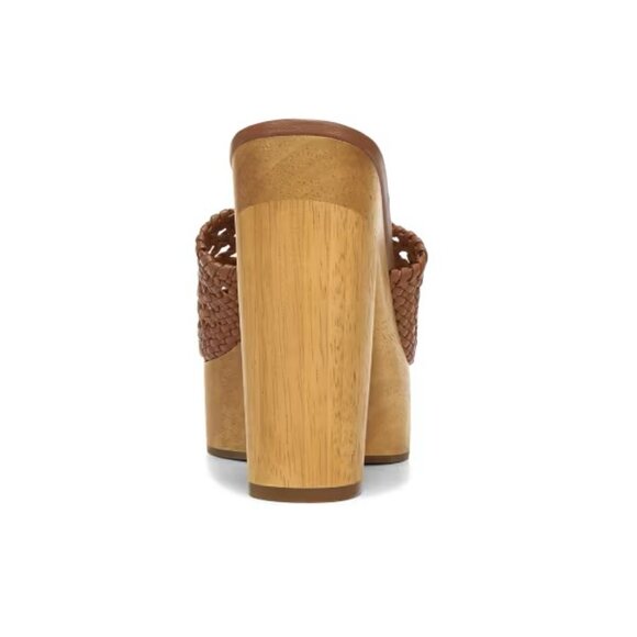 VERONICA BEARD Woven Leather Platform Clog Sandals